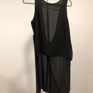 Black see-through tunic